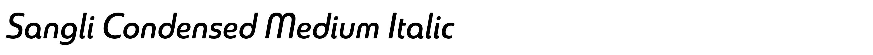Sangli Condensed Medium Italic